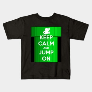 KEEP CLAM AND JUMP ON Kids T-Shirt